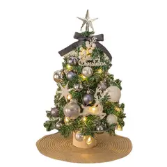 VATYERTY - Mini juego de árbol de Navidad brillante azul 45cm