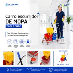 LLUMPAY - Carro mopero doble cubo