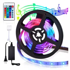 IMPORTADO MC - Cinta luz led RGB 5 M Con Control Tira Retroiluminada TV Decoracion