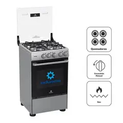 INDURAMA - - cocina a gas fontana gris 4 hornillas
