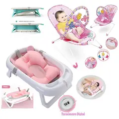 IDEAL - Combo Tina Spa conTermómetro y Silla Mcedora Vibradora