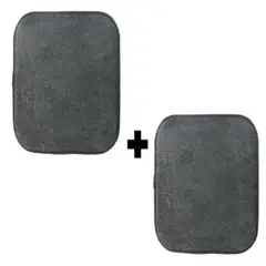 GENERICO - Set de 2 Cojines Asientos Memory Gris 42x42cm