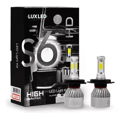 GENERICO - Kit Focos Led S6 Full Hd H4 Auto Moto Faro Alta Y Baja