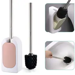 ELMEJORPRECIO - Escobilla Para Inodoro de Acero Inoxidable Y Adhesivo Rosado