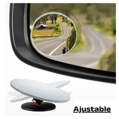 GENERICO - Espejo Retrovisor Punto Ciego Pack X2 Circulares Cristal HD