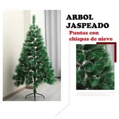 GENERICO - Arbol nevado 180 cm y de 201 Ramas navideño pino jaspeado