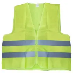 GENERICO - Chalecos de Seguridad Reflectivos Doble Franja Talla Standard Verde de Malla