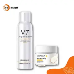 BIOAQUA - PACK Crema Aclarante de Arroz Y Aclarante SPRAY V7 -