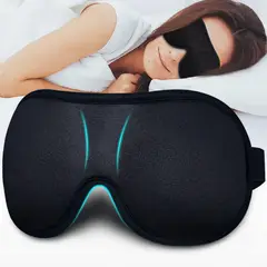 GENERICO - Antifaz Mascara para dormir Unisex Liviano Contorno 3D Negro -YOUIGE