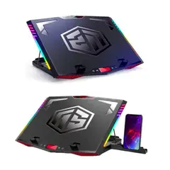 CYBERCOOL - Cooler Para Laptop Gamer Rgb HA K7 Display 6 Niveles
