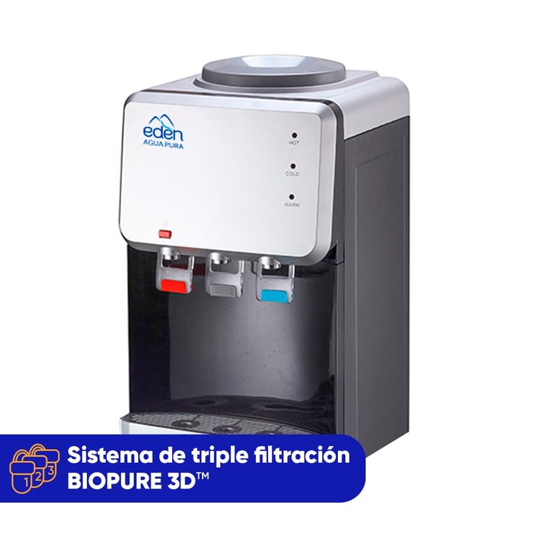 Purificador Dispensador de agua BIOPURE 3D Edén Alpino Plateado