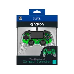 NACON - Mando PS4 Controller Wired Illuminated Compact Green