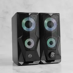 HALION - Parlantes 2.0 Gamer USB HA- S229 LED 7 Colores