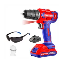 EMTOP - TALADRO ATORNILLADOR 20V LENTES PROTECCIÓN OSCURO