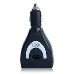 SEISA - Inversor de Corriente Portatil de Carro 75W 12V a 220V DY-75