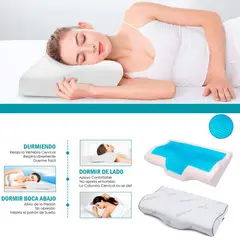 GENERICO - Almohada Cervical Memory Foam con Gel.