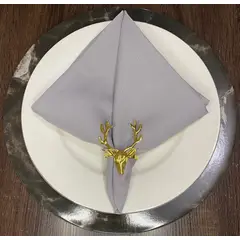 GENERICO - Servilletas de tela lino color gris plomo juego de 4 - 40 X 40cm