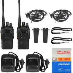 OEM - Kit Completo 2 Walkie Talkie Bidireccional Radio Transceptor 16Canales