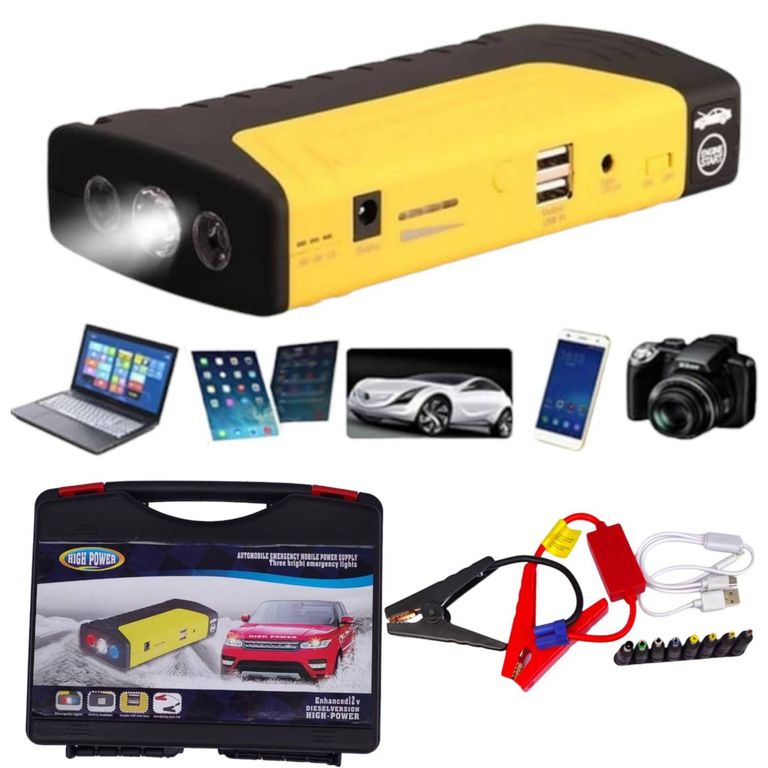 Kit Arrancador Bateria Auto Carro Recargable Power Bank
