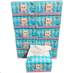 GENERICO - Pack 10 paquetes de Servilletas desechables tipo papel Tissue - Gato