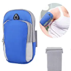 GENERICO - Bolso Porta Celular Deportivo Con Correa brazalete Azul