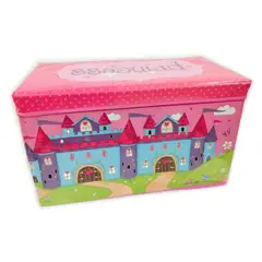 GENERICO - Caja  Puff Organizador Multiusos para Juguete Princesa