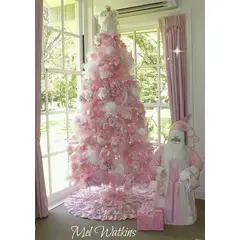 GENERICO - Árbol de Navidad pino 2,10 cm rosado