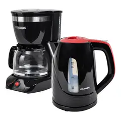 DAEWOO - Combo Cafetera 1.25 L 12 tazas + Hervidor 1.7 L