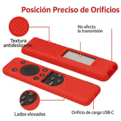 GENERICO - Funda Protector De Control Samsung Solar 2023 + Sujetador  - ROJO