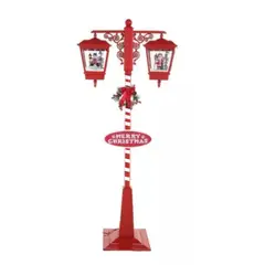 GENERICO - Farol navideño DOBLE musical color ROJO