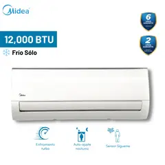 MIDEA - Aire Acondicionado 12 000 BTU Split Pared On/Off Frío Solo