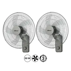 DIORE - 2 Ventiladores de pared Dioré MWF-1805 3 velocidades 5 aspas 50 Watts