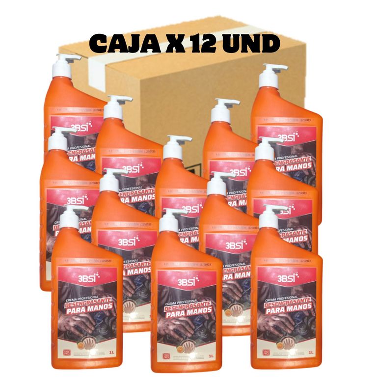CREMA DESENGRASANTE PARA MANOS 1 LTS X 12 UND