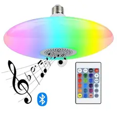 GENERICO - Foco Parlante Luz Led y Rgb Bluetooth 48w Control