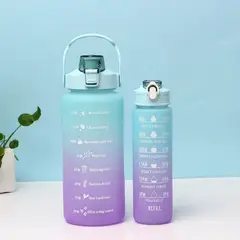 GENERICO - Tomatodo Dúo Motivacional Color Verde/Morado 2LT, 900 ML