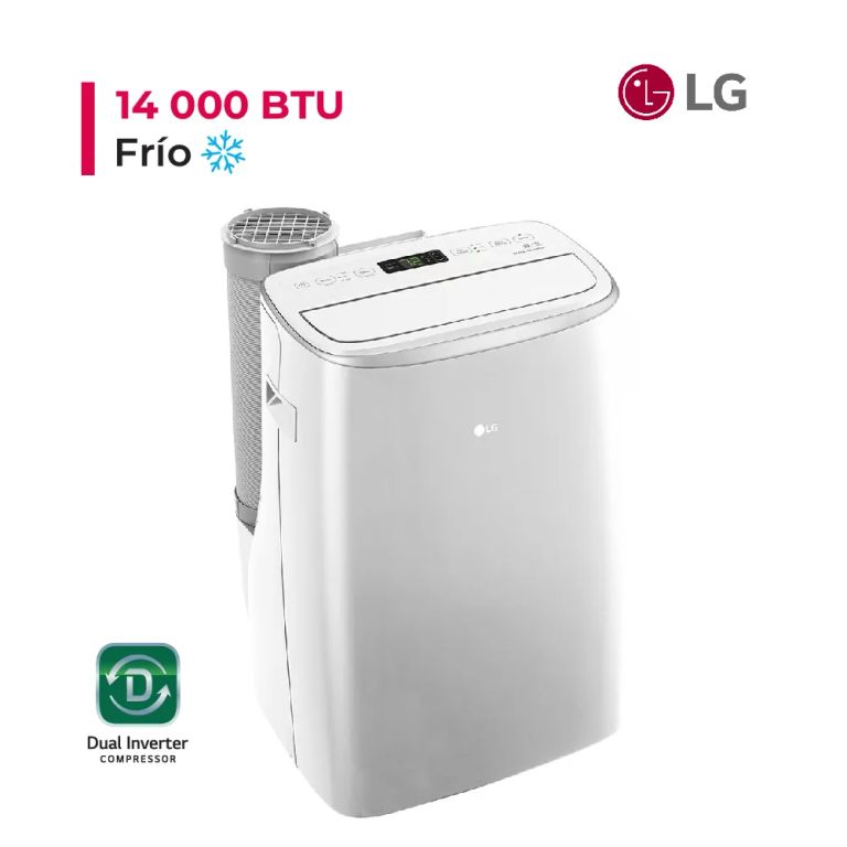 AIRE ACONDICIONADO PORTATIL LG DE 14,000 BTU INVERTER FRIO SOLO
