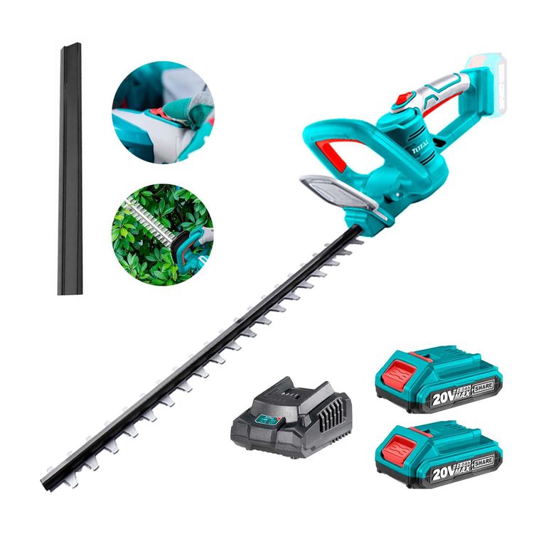 CORTASETOS PODADORA INALÁMBRICA 20V TOTAL JARDÍN Y BATERÍA - COMBO