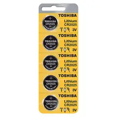 TOSHIBA - PILAS CR2025 3V LITIO X 5 UNIDADES