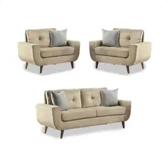 FABIANI HOME - Juego de Sala Vintage 2 1 1 Mango Fabiani Beige