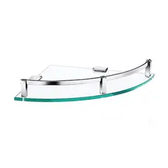 XM - REPISA ESQUINERA DE VIDRIO TRANSLUCIDO PARA BAÑO 33X24CM