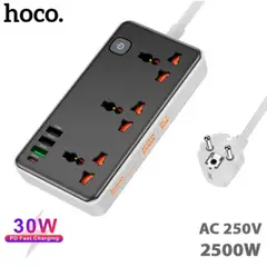 HOCO - Extension Toma Corriente Carga Rapida USB Extensor AC8