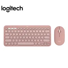 LOGITECH - Combo Teclado +Mouse Pebble 2 K380s + M350s Wirelless Rosado
