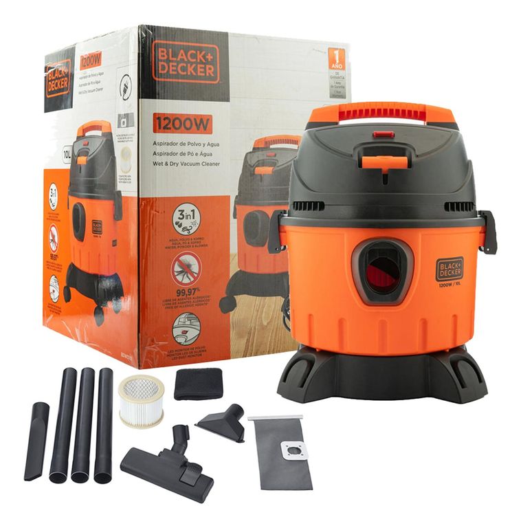 Aspiradora Seco/HÃºmedo 1200W 10 Litros Black + Decker BDWD10-B2C.