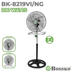 BOSSKO - VENTILADOR DE 18” MOTOR DE 200W - NEGRO