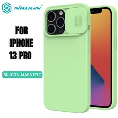 NILLKIN - Case Silicone Green - iPhone 13 Pro (MagSafe)