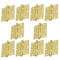HERMEX - Bisagra cuadrada 3-1/2" acero latonado, Hermex, Pack 10 piezas