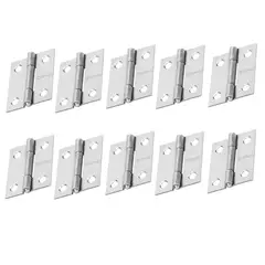 HERMEX - Bisagra rectangular 1-1/2" acero pulido Hermex, Pack 10 piezas