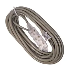 HOME LIGHT - Extension electrica vulcanizado 5 metros 3 tomas gris