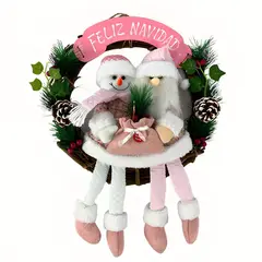 GENERICO - Coronas Navideñas Para Puertas con Música y Luz - Grande