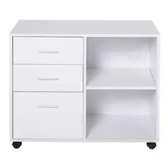 AMUEBLE - MUEBLE AUXILIAR PARA IMPRESORA "alpha" BLANCO tiendas